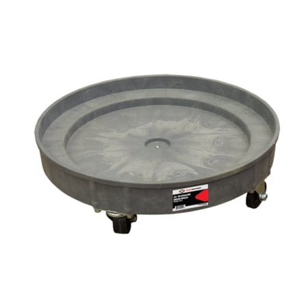 American Forge & Foundry 30-55 gal Drum Dolly, Polypropylene, 5 Swivel Casters 8654